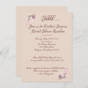 Convites Chá de panela, Salmon Watercolor