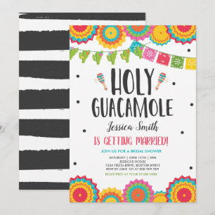 Convites Chá de panela Santa Guacamole Fiesta Cactus