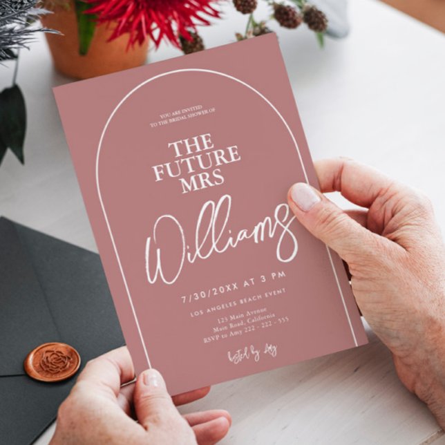 Convites Chá de panela Simples de Arch Marsala (Criador carregado)