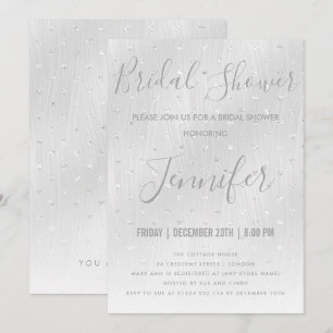 Convites CHÁ DE PANELA SIMPLES de Tinta do Shimmer Silver