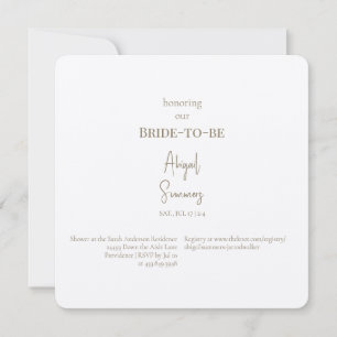 Convites Chá de panela simples e minimalista moderno