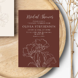 Convites Chá de panela Simples Elegante Caligrafia