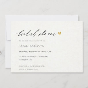 CONVITES CHÁ DE PANELA SIMPLES ELEGANTE DOURADO KRAFT TYPOG