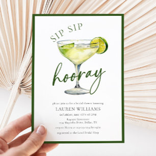 Convites Chá de panela Sip Sip Hooray Margarita Fiesta