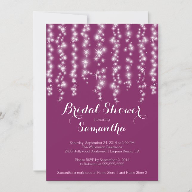 Convites Chá de panela Sparkle moderno (Frente)