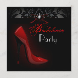 Convites chá de panela Stiletto vermelho