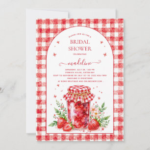 Convites Chá de panela Strawberry Jam Gingham