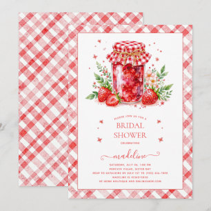Convites Chá de panela Strawberry Jam Gingham