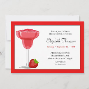Convites Chá de panela Strawberry Margarita