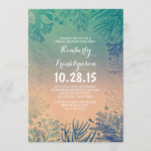 Convites Chá de panela Submarino do Oceano Teórico de Praia