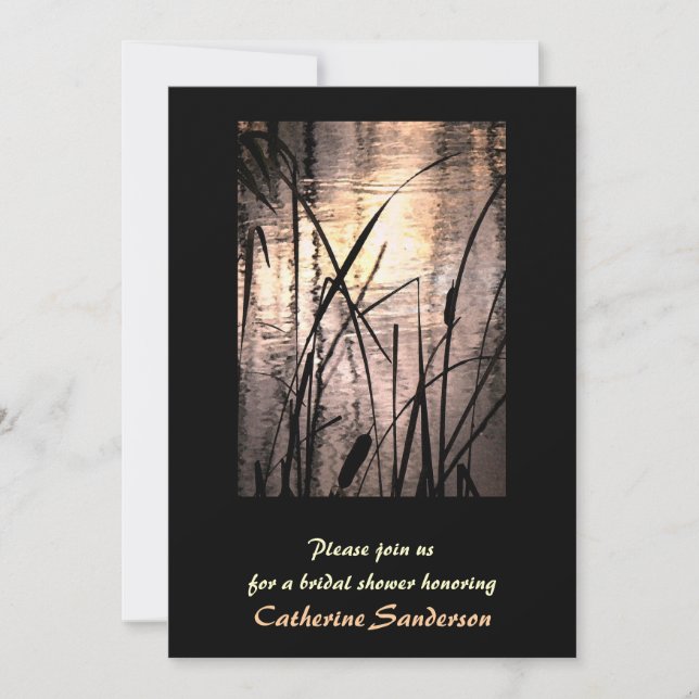 Convites Chá de panela Sunset (Frente)