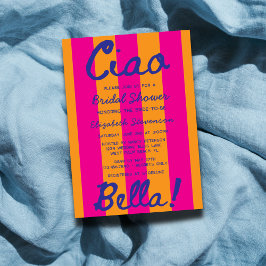 Convites Chá de panela sunset italiano manuscrito brilhante