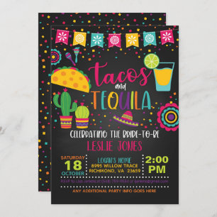 Convites Chá de panela Tacos & Tequila - Lâmina