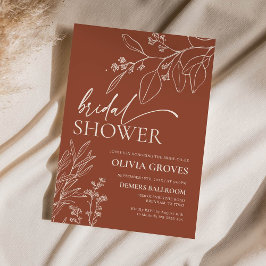 Convites Chá de panela Terracotta Elegante