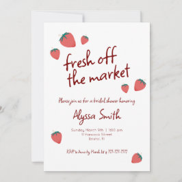 Convites Chá de panela Themed de Morango