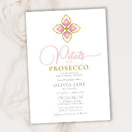 Convites Chá de panela Tic de Joel Boho Dourado Prosecco