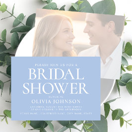 Convites Chá de panela Típico Fotografia de Casamento Azul