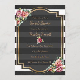 Convites Chá de panela, tira, branco preto