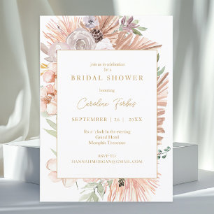 Convites Chá de panela tropical do Modern Boho