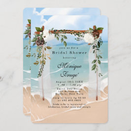 Convites Chá de panela Tropical Floral de Beach Canopy