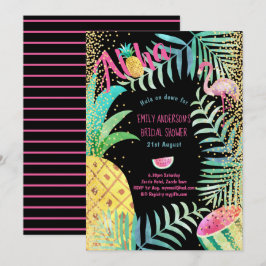 Convites Chá de panela Tropical Havaiana de Luau