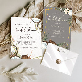 Convites Chá de panela Tropical Hawaiana Floral e Coconut