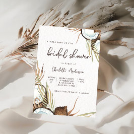 Convites Chá de panela Tropical Hawaiana Floral e Coconut