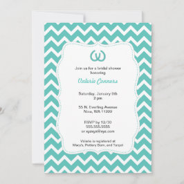 Convites Chá de panela Turquesa Ferraduras Cavalas Convidam