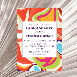 Convites Chá de panela Único do Mármaco Líquido Moderno