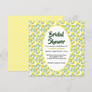 Convites Chá de panela Verde Amarelo-Limão