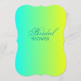 Convites chá de panela verde-amarelo-turquesa moderno