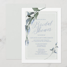 Convites Chá de panela Verde Azul Floral