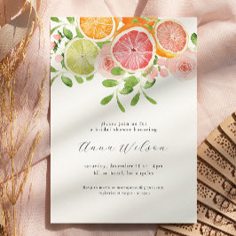 Convites Chá de panela Verde Cor Floral Cor-de-Rosa