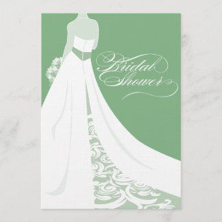 Convites Chá de panela verde elegante