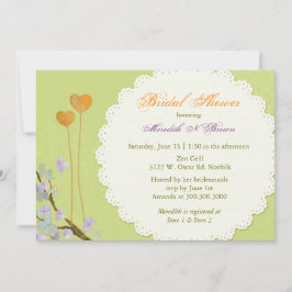 Convites Chá de panela Verde-Primavera Romântico