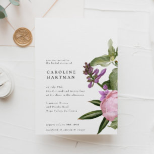 Convites Chá de panela Verde Rosa do Jardim Flor