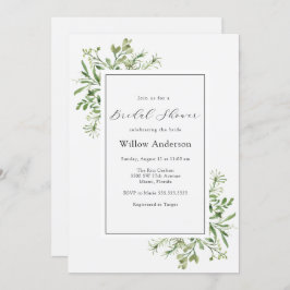 Convites Chá de panela Verde Simples