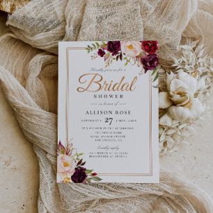 Convites chá de panela vermelho brilhante