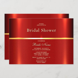 Convites Chá de panela vermelho simples