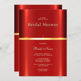 Convites Chá de panela vermelho simples