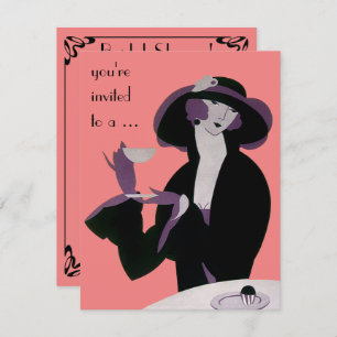 Convites Chá de panela Vintage Art Deco