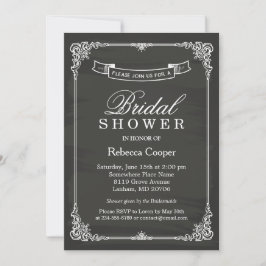 Convites Chá de panela Vintage Chalkboard Wedding