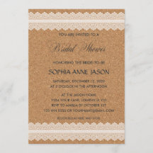 Chá de panela Vintage Lace Wine Cork