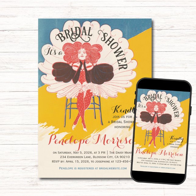 Convites Chá de panela Vintage Woman (Criador carregado)