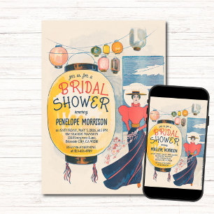 Convites Chá de panela Vintage Woman e Wish Lanteres