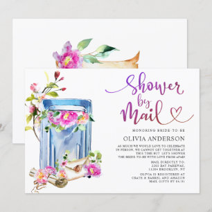 Convites Chá de panela Virtual de Watercolor por Correio