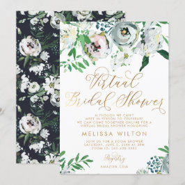 Convites Chá de panela virtual Floral Gouache Boho Flower