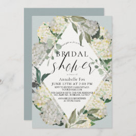 Convites Chá de panela Virtual Hydrangea Dusty Blue Rhonbus