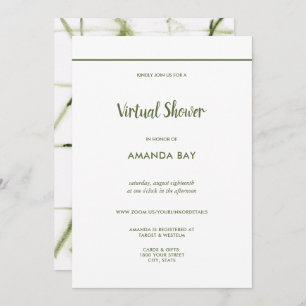 Convites Chá de panela Virtual Modern Shibori Watercolor