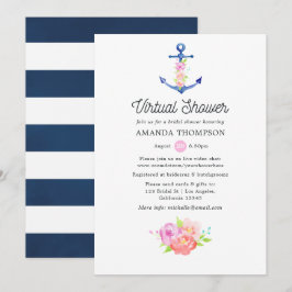 Convites Chá de panela Virtual Náutico de Aquarela